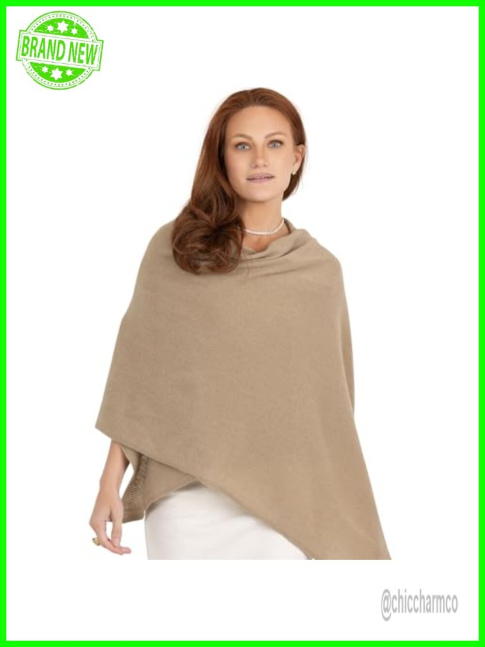 100% Cashmere Wrap Scarf Knitted Shawl for Women Travel Gift